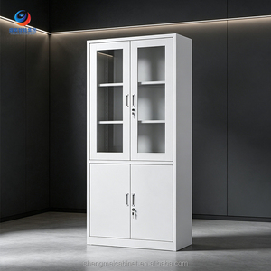 Armadio Metallico Pieghevole dal Design Moderno con Porte Scorrevoli per Palestra, Cucina, Scuola, Officina, Magazzino - Product Image 5