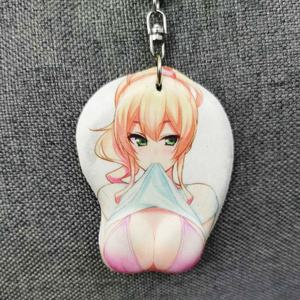 Llavero Popular Personalizado con Diseño de Personaje de Videojuego, Mini Alfombrilla de Ratón 3D Acolchada y Suave con Forma de Trasero de <span class=keywords><strong>Oppai</strong></span> - Product Image 3