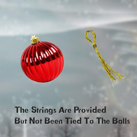 1.57 pouces de haute qualité respectueux de l'environnement maison ornements suspendus de Noël 34 boules en plastique incassables pré-enfilées