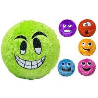 Balles rebondissantes en peluche avec visage souriant