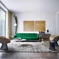 Fauteuils en fil métallique de style moderne du milieu du siècle, fauteuil œuf en tissu, fauteuil de salon pour la maison, l'hôtel, la villa