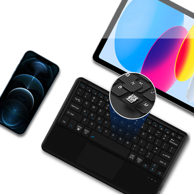 Wholesale Custom Multi-language BT Wireless Tablet Keyboard Portable Universal 12 13 Inch Touchpad Tablet Keyboard