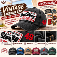 Casquette de baseball non structurée en coton lavé à 6 panneaux de haute qualité, style vintage, avec patch tissé brodé, vente en gros OEM ODM
