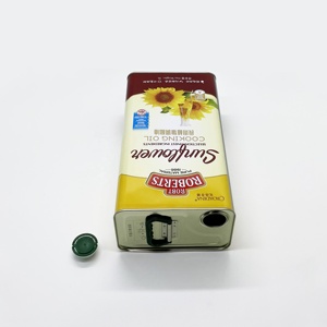 Lata de Metal Cuadrada de 5 Litros para Aceite de Girasol, Lata Vacía para Uso Alimentario, para Envasar Aceite de Oliva, Galletas, Dulces y Chocolate - Product Image 2