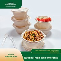 Boîtes à lunch jetables en PP de qualité alimentaire, résistantes aux fuites, avec couvercles, pour la vente à emporter et l'emballage de la restauration rapide