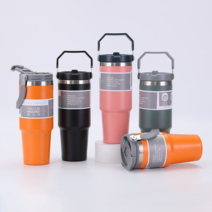 Hipdeer OEM/ODM, Tazas de Viaje de Acero Inoxidable Aisladas con Recubrimiento en Polvo de Color Personalizado con Logotipo, Estilo Americano, 40 oz, con Tapa y Pajita, Aptas para Contacto con Alimentos - Product Image 1