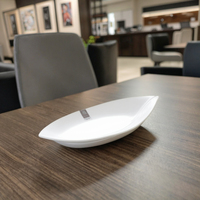 Assiettes de restaurant modernes en mélamine, écologiques, incassables, en forme de feuille, pour les fêtes, vente en gros
