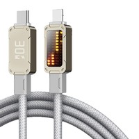 Kabel Data LED Bercahaya PD100W Pengisian Cepat Chip Emarker Ponsel Laptop Tipe C untuk iPhone 17 IOS Printer