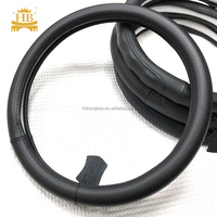 Protection de volant de voiture en cuir véritable universelle, forme ronde O et forme D
