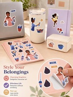 Autocollants personnalisés pour agenda, autocollants décoratifs à forte adhérence avec de jolis personnages pour journal et scrapbooking