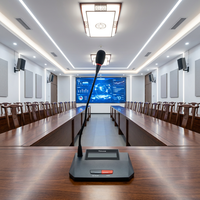 Thinuna VA-350C 18VDC Microphone de conférence de président avec alimentation sécurisée, suivi vidéo et fonction de suppression de priorité
