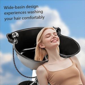 Muebles de salón de Hospital profesional, equipo de peluquería, fregadero de champú portátil con ruedas, 2 cubos, lavabo de peluquería - Product Image 2