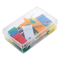 Punaises de tête colorées fantaisie décoratives en plastique, type drapeau, boîte standard en plastique, fournitures pour la maison, le bureau et l'école, marque LOYA, modèle