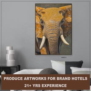 Décoration d'intérieur Toile <span class=keywords><strong>Pop</strong></span> <span class=keywords><strong>Art</strong></span> Moderne Éléphant Nouveau Design Décoration Murale <span class=keywords><strong>Peinture</strong></span> à l'huile avec Cadre - Product Image 2