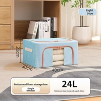 Grand sac de rangement pliable pour couette, organisateur de garde-robe en tissu, boîte de rangement pour vêtements en tissu Oxford avec fermeture éclair et cadre en acier