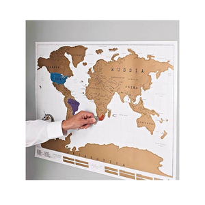 Vintage World Map Scratch Art Poster Wall Art Dormitorio Sala de estar Decoración moderna Pintura - Product Image 5