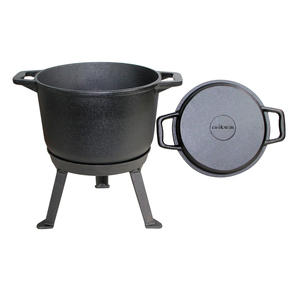 Marmite de camping <span class=keywords><strong>émaillée</strong></span> en <span class=keywords><strong>fonte</strong></span> polonaise à 3 pieds, 4L/7L/10L - Product Image 6