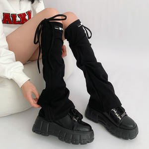 Accessori Lolita scaldamuscoli gambe da donna in maglia Kawaii Y2K Harajuku scaldamuscoli con cordino regolabile - Product Image 2