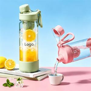 Modern Plastic <b>Water</b> <b>Bottle</b> with Tea Infuser Hinged Cap <b>Bpa</b> <b>Free</b> for Outdoor Hiking Camping Adults 800ml - Product Image 3