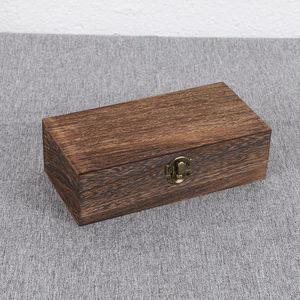 Paulownia wood rectangular storage box, <b>retro</b> wooden box, wooden <b>gift</b> packaging box, flip-top wooden box wholesale - Product Image 1