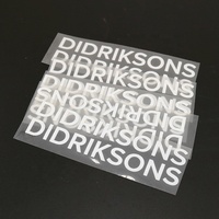 Étiquettes de marque personnalisées en relief en 3D pour textile en silicone souple, fer à repasser sur vêtements