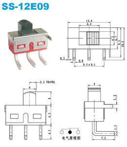 SS-12E09 ג 'ילו 4 דרך <span class=keywords><strong>3</strong></span> clubfoot 10 ס "מ אלקטרוני על <span class=keywords><strong>3</strong></span> פין מאוורר פין שקופיות מתג t85 24v 2a cccc ים - Product Image 4