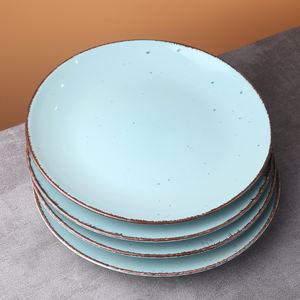 Fournisseur de vaisselle pour hôtels et restaurants, assiettes en céramique émaillée colorées, assiettes en céramique bleues pour hôtels, assiettes pour la restauration - Product Image 5