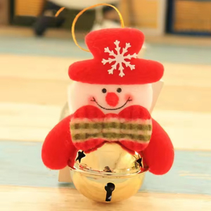 Wholesale High Quality <b>Iron</b> Xmas Mini Bell Santa Claus Elk Snowman Tree Pendant Doll Bells Hang Christmas Tree Decoration - Product Image 6