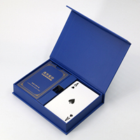 Cartes de poker personnalisées de qualité supérieure avec logo dans un coffret de présentation de luxe, cartes de poker publicitaires pour cadeaux d'affaires