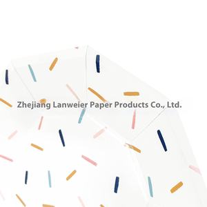 لأمازون صحن كيك ثماني الأضلاع 9 بوصة شرائط ملونة زينات حفلات الزفاف عشاء منزلي متين - Product Image 3