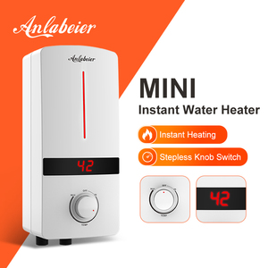 เครื่องทำน้ำอุ่นติดผนังแบบประหยัดพลังงาน ยี่ห้อ Anlabeier ขนาด 230V 5.5kW  ตัวเครื่องทำจากพลาสติก ABS กันน้ำระดับ IPX4  พร้อมช่องจ่ายน้ำหลายจุด เหมาะสำหรับห้องน้ำ - Product Image 3