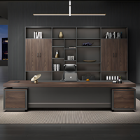 Meubles de bureau de luxe, design moderne de haute qualité, table de travail, bureau de direction avec armoire