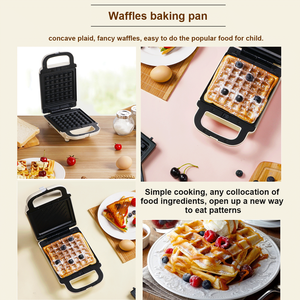 Mouchang <strong>Sandwich</strong> Waffle Maker, 600W 2 in 1 Portable Mini <strong>Sandwich</strong> Maker Panini Press Grill , Detachable Non-stick Plates - Product Image 3