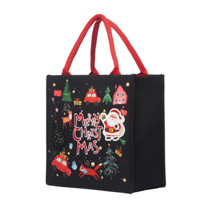 Sac fourre-tout en toile personnalisé de Noël, de haute qualité, robuste, avec poignée solide et logo brodé - Product Image 2
