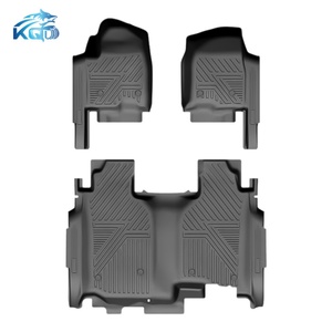 KQD TPE Full Set Non Skid Luxury Black <b>Car</b> Floor Mats with 1 Year Warranty for Chevrolet SILVERADO 2023 LHD - Product Image 1