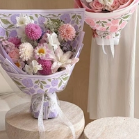 Papier d'emballage pour fleurs imperméable LUCIA 56*56cm, fournitures d'emballage pour bouquets, matériel d'emballage pour bouquets LF160731