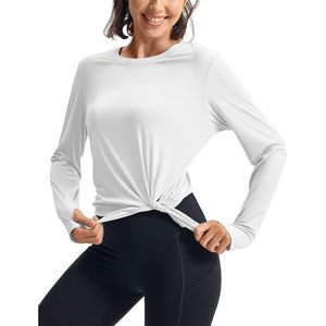 Rdruko – T-shirt de protection solaire à manches longues pour femme UPF 50+ anti-UV, idéal pour l'entraînement, la gym, la randonnée, avec trous pour les pouces - Product Image 1