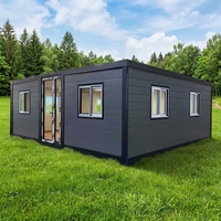 Maison préfabriquée extensible à double aile, étanche, et cabine conteneur pour usage hôtelier, bureau et appartement