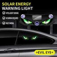 Lampe d'ambiance décorative LED à lumière néon dynamique alimentée par l'énergie solaire pour fenêtre de voiture, lumière décorative ambiante sans fil