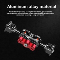 Bras Magique Double Tête 20mm Boule OTAN Pince Cold Shoe Mount 1/4 Vis pour Appareil Photo DSLR Cage Lumière de Remplissage LED Mic Bracket Accessoire