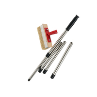 Kit de 5 pinceaux de peinture décoratifs avec grattoir à manche en acier à 5 sections et ruban adhésif pour la peinture des murs et des plafonds