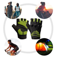 Gants d'été unisexe LED OEM Gants respirants en lycra pour le cyclisme et la pêche avec lumière clignotante pour l'équitation de nuit Taille XXL