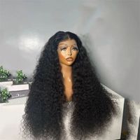 Perruques de cheveux Remy brésiliens bruts en gros Perruque frontale en dentelle longue vague profonde pour femmes noires d'Inde