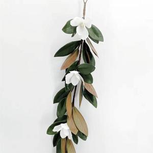 Guirlande de fleurs artificielles en PU de haute qualité, <span class=keywords><strong>magnolia</strong></span>, pour la décoration de la maison, la décoration de la clôture du jardin - Product Image 5