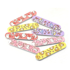 Cartoon Mini Double Sided 9cm 180 Grit Reusable Sandpaper Nail Art File Emery Boards for Manicure Nail Care in Home/Salon Use