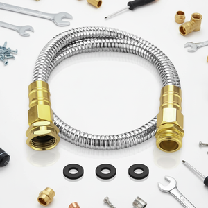 Rallonge de tuyau d'arrosage <span class=keywords><strong>courte</strong></span> en acier inoxydable 304, durable, flexible et anticorrosion, vente en gros directe usine - Product Image 1