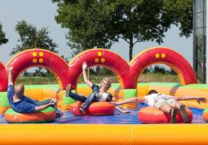 Popular divertido 0,55mm PVC gigante inflable tamaño personalizado humano Tejo para Team Building holandés inflable vientre deporte juego - Product Image 6