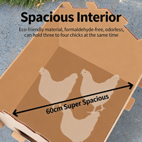 Poulailler de conception scientifique extra large, abri pour animaux de compagnie en carton ondulé imperméable pour volailles et petits animaux