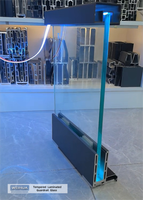 Balustrade en verre LED RGB à économie d'énergie, avec changement de couleur, en aluminium, profil en U pour escalier et terrasse |   Dimmable