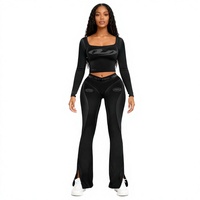 Ensembles de sport personnalisés à capuche pour femme, imprimés, écologiques, pour l'automne, haute qualité, style Y2K, legging, gym, jogging, course, 2 pièces, coupe ajustée